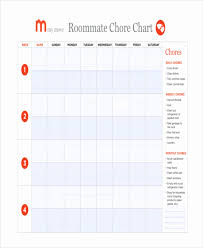 Roommate Chore Chart Template Fresh 10 Sample Chore Chart