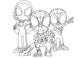spider verse characters in kawaii mode