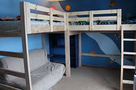 diy l shaped loft beds