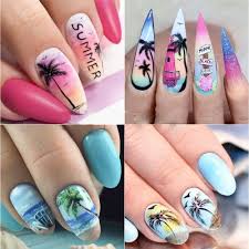 summer nail art stickers decals seaside