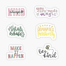 1700×1700 pixels for large size. Positivity Stickers Redbubble