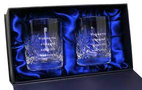 8oz Crystal Whisky Glasses Personalised