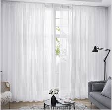 lace voile curtain bay window bedroom