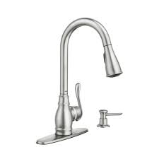 Turn off the valves under the sink by rotating the valve handles counterclockwise. Moen Anabelle Spot Resist Stainless 1 Handle Pull Down Kitchen Faucet In The Kitchen Faucets Department At Lowes Com