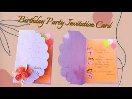 how to make birthday party invitation