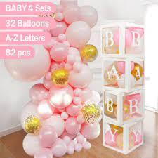 baby shower decorations for girl 82pcs