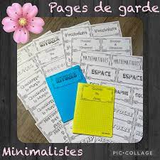 Page De Garde Cahier Travail Maison - Page de garde minimaliste pour Cahiers des élèves - fleximeltresse
