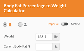 body fat percene and weight calculator