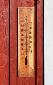 Large Wood Outdoor Thermometer