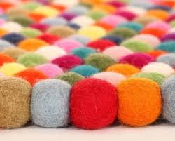 handcrafted wool felt ball rugs for