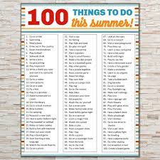 100 things to do this summer
