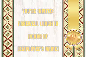 10 farewell lunch invite message to