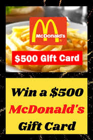 Maybe you would like to learn more about one of these? 500 Mcdonald S Gift Card Offer Mcdonalds Gift Card Free Mcdonalds Healthy Mcdonalds