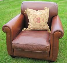 laura ashley low backed leather chair