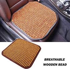Wood Beaded Seat Cushion Cooling Car