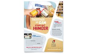 Food Bank Volunteer Business Card Letterhead Template Design