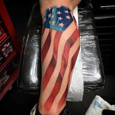 The shading creates a waving effect on the flag and the design is instantly recognizable. Black American Flag Forearm Tattoo Novocom Top
