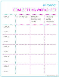Goal Printable Goal Charts Goals Worksheet Goal Setting