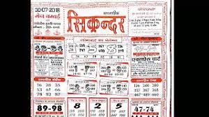 16 02 2019 Sikandar Chart Free For Kalyan And Mumbai Daily