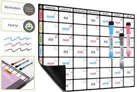 A3 Magnetic Dry Wipe Chore Chart Whiteboard Colour Version Weekly Task Family Organiser Board By Plan Smart Bonus 3 Quality Dry Erase Markers