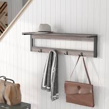 entryway shelf with hooks you ll love