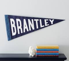 personalized pennant flag kids wall
