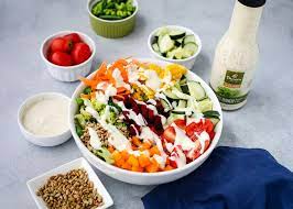 vegetable chopped salad with ranch i