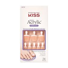 kiss salon acrylic french toenails
