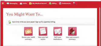 Screen Shot Shows Example Of Web Portal Homepage Mychart