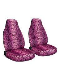 Pink Leopard Print Car Seat Covers