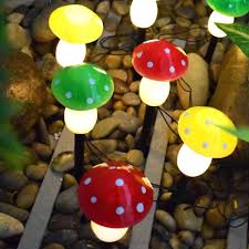 Cute Mushroom Garden Lights 4 Pcs