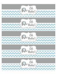 Of course we want to see your baby shower photos, too! Water Bottle Labels Elephant Baby Shower Oh Baby Printable Bottle Labels Powder Blue Grey Elephant Instant Download Diy Party Favors 020 Baby Shower Labels Elephant Baby Showers Baby Shower Printables