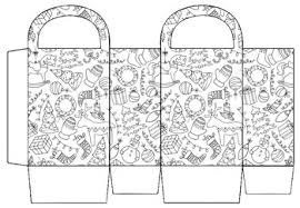 Ban the bag slogan design collection of different color combination. Christmas Craft Gift Basket Coloring Pages Christmas Basket Templates