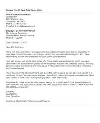Standard Cover Letter Examples Health Care Cover Letter Examples