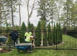 That issue is governed locally.you need to find out where your property line is and then call the town building department to ask about fence laws in your particular town. How To Find Property Lines Pins