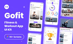 gofit fitness workout app ui kit