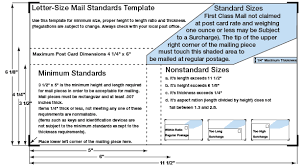 standard domestic mailpiece specs