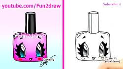 how to draw easy cartoons nail polish