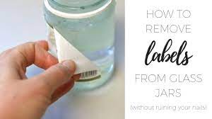 how to remove labels from glass jars