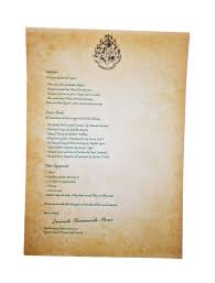 personalised hogwarts acceptance letter