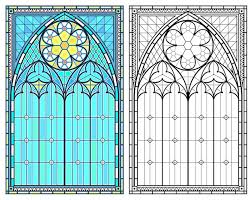 Meval Gothic Stained Glass Window