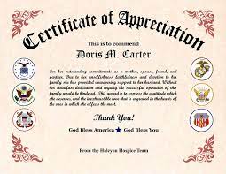 Family 101 ways to thank a military spouse. Military Wife Appreciation Certificate Veterans Appreciation Appreciation Certificate Certificate Of Appreciation