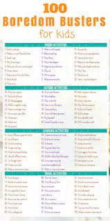 100 boredom busters summer activities