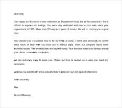 Free 20 Sample Useful Retirement Letters In Microsoft Word