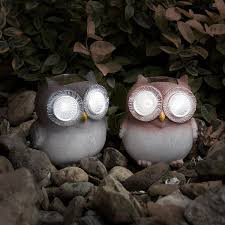 Pure Garden Owl Solar Led Garden Statue