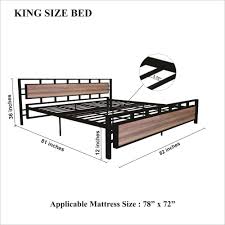 homdec hercules king size metal bed