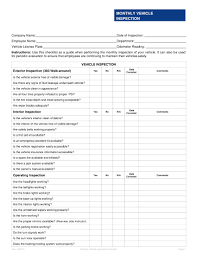 free printable vehicle inspection form