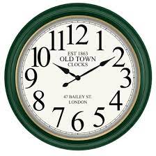 Est 1863 Old Town Clocks Green Painted