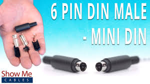 6 pin mini din male solder connector