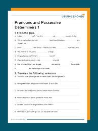 Je nach bundesland unterscheidet sich der zeitpunkt der einführung von englisch als fremdsprache. Personalpronomen Und Possessivbegleiter